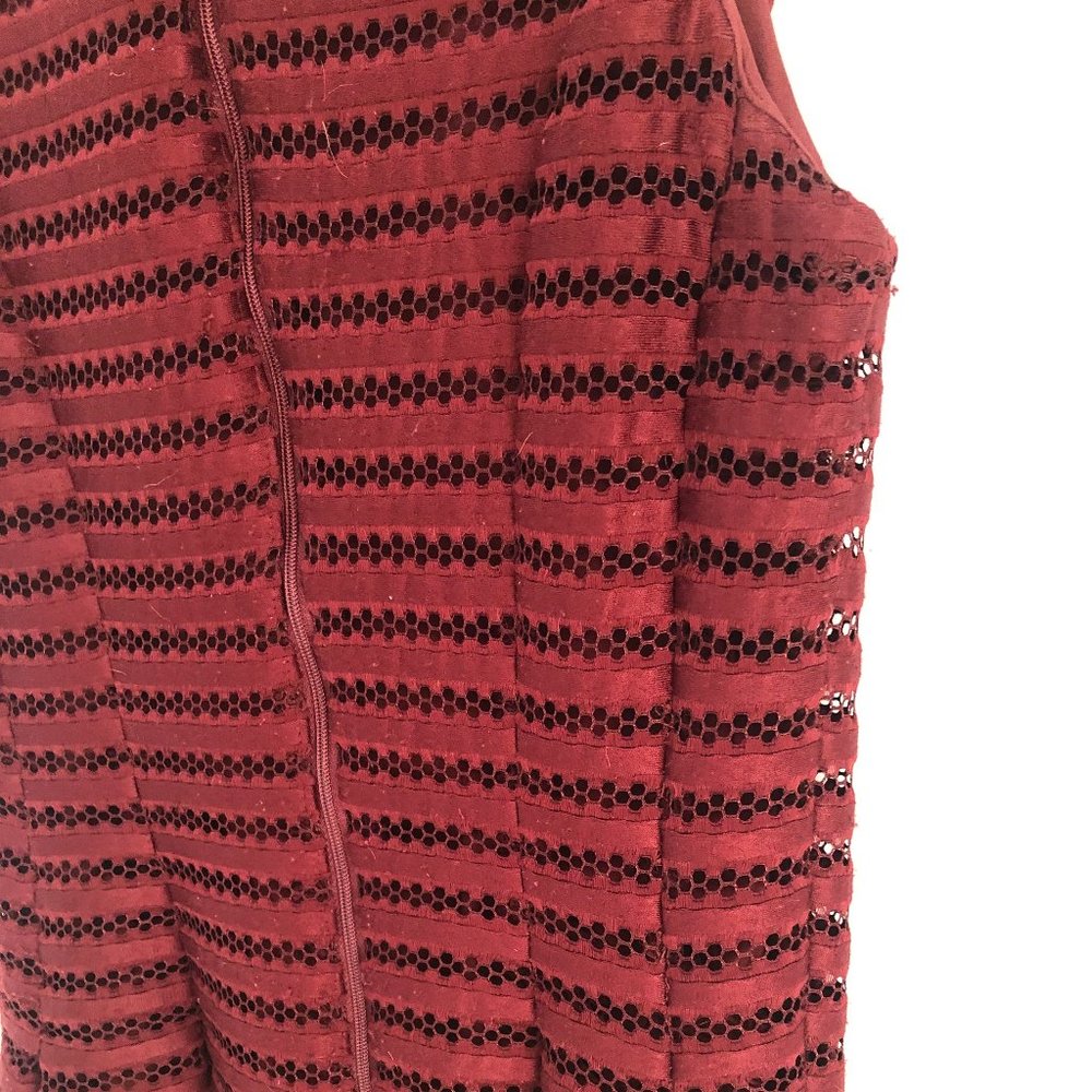 Ashley Graham Beyond Burgundy Dress Sleeveless Lace. Size 6. Wine Color View 5